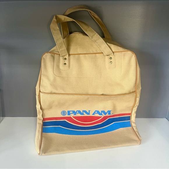 Vintage Retro Pan Am Airplane/Airline Tote Travel Bag (No Shoulder Strap) - Picture 3 of 8